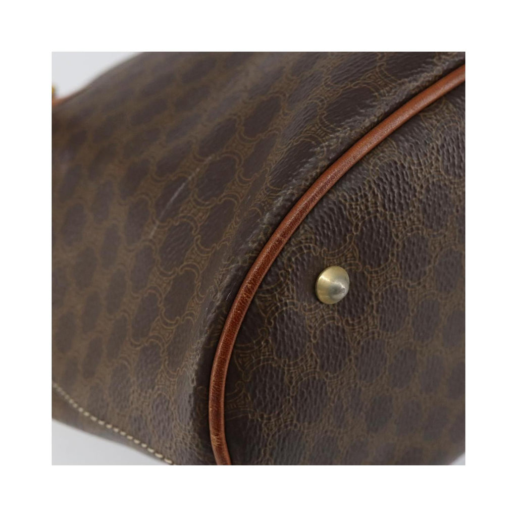 Cabas Celine Vintage Macadam Shopper Tote Toile - Marron