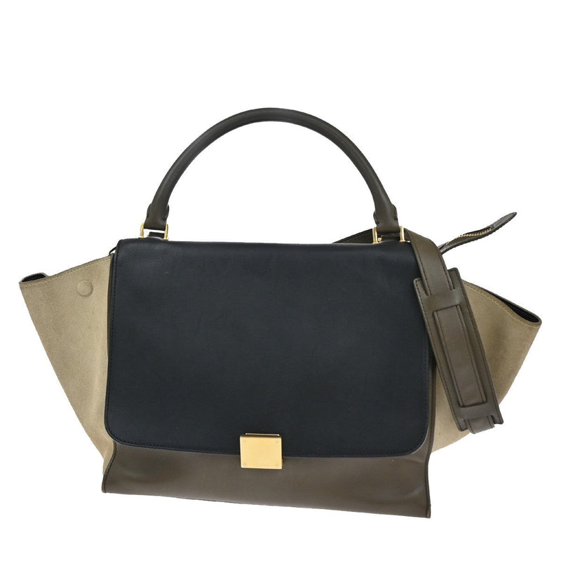 Celine Trapeze Bag Leather with Suede Medium