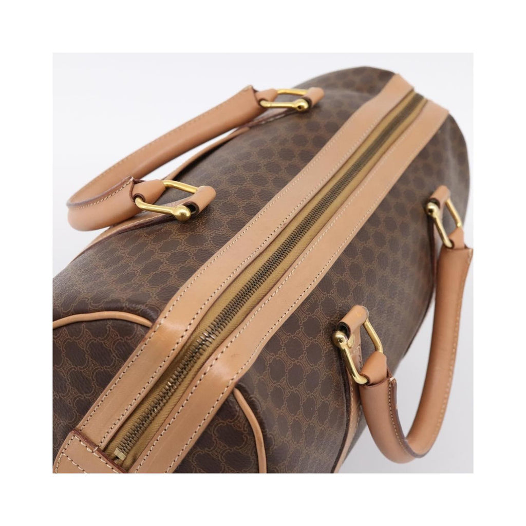 Sac À Main Celine Vintage Macadam Boston Pvc - Marron