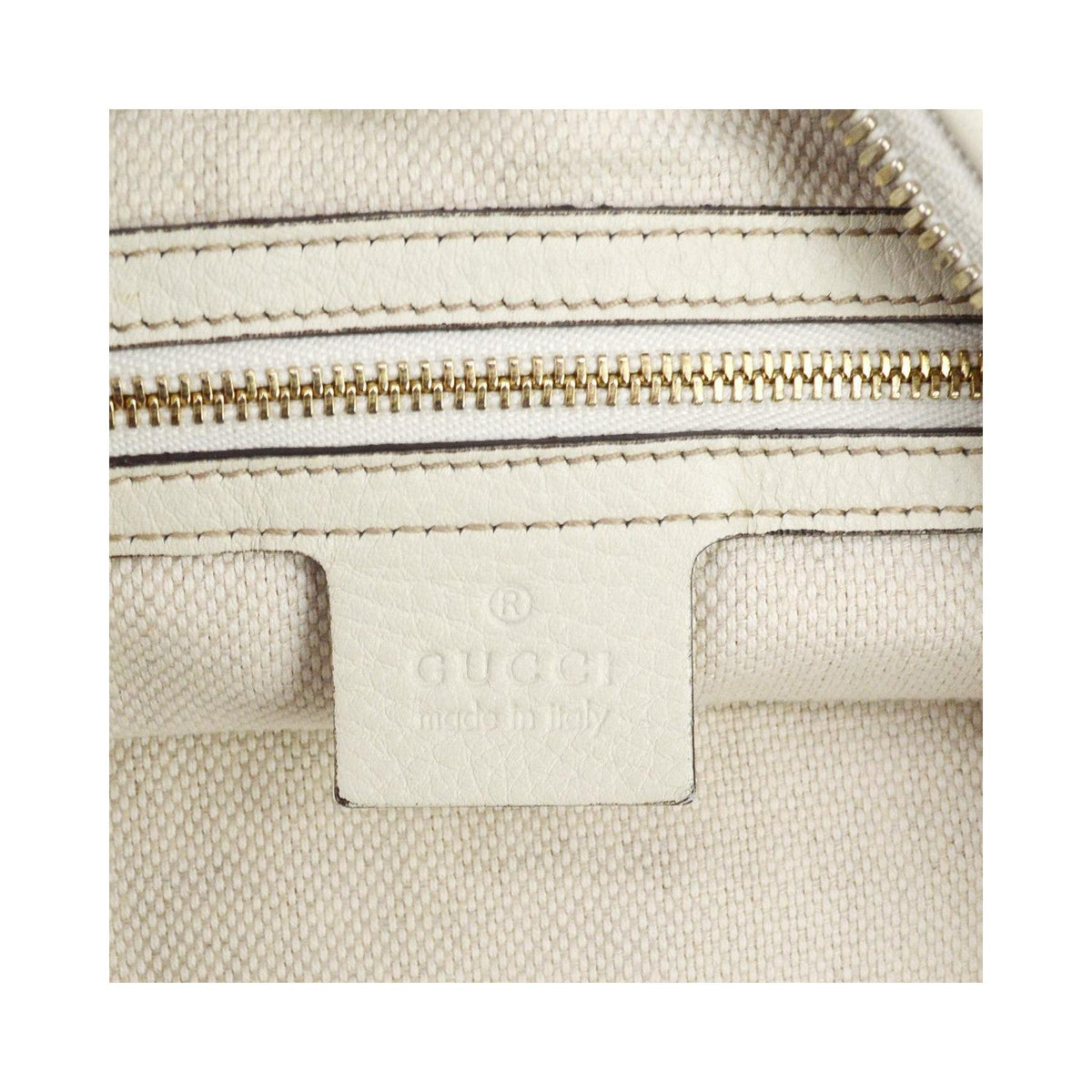Sac Porté Épaule Gucci Soho Hobo Large Cuir - Beige