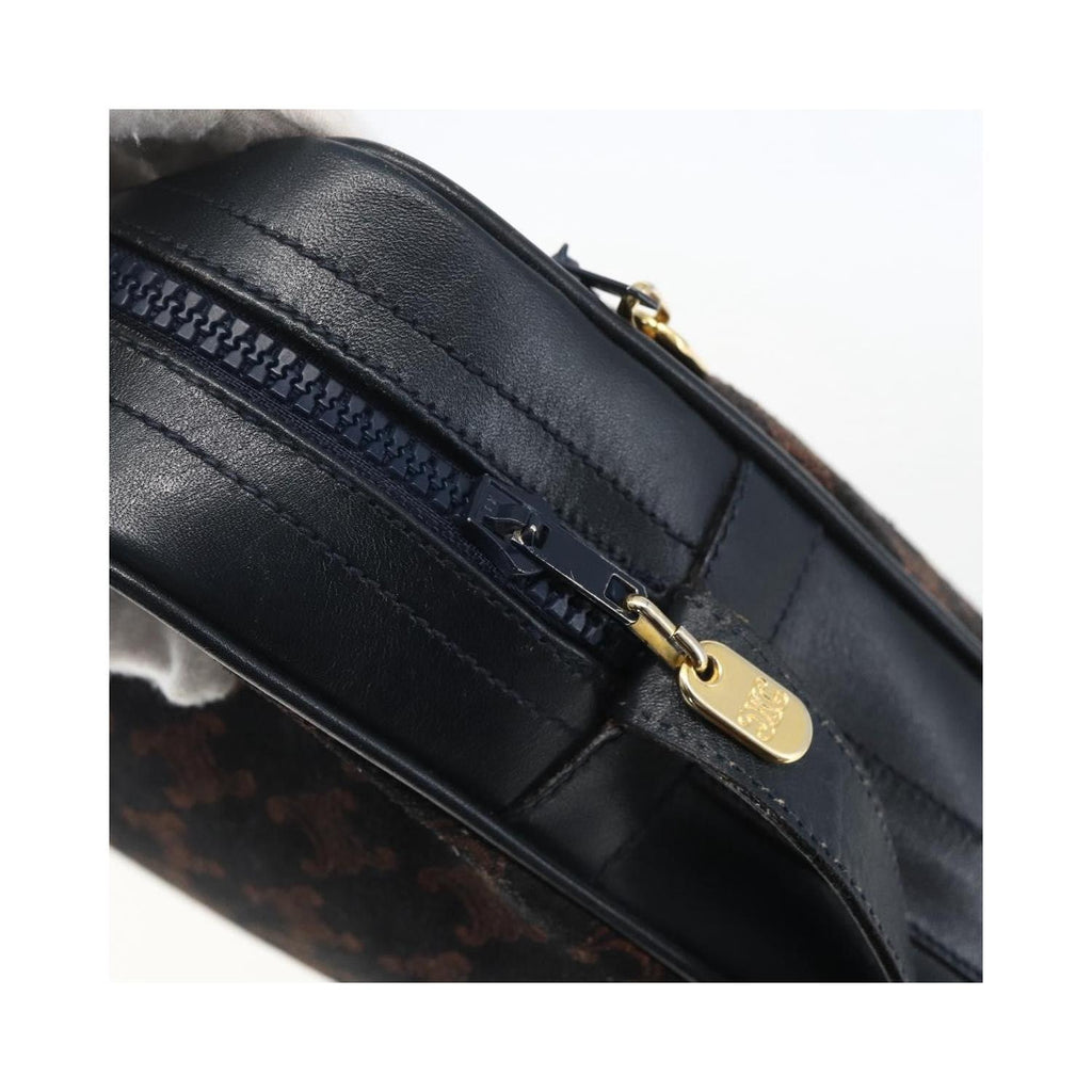 Sac Porté Épaule Celine C Macadam Shoulder Bag Daim - Bleu Marine