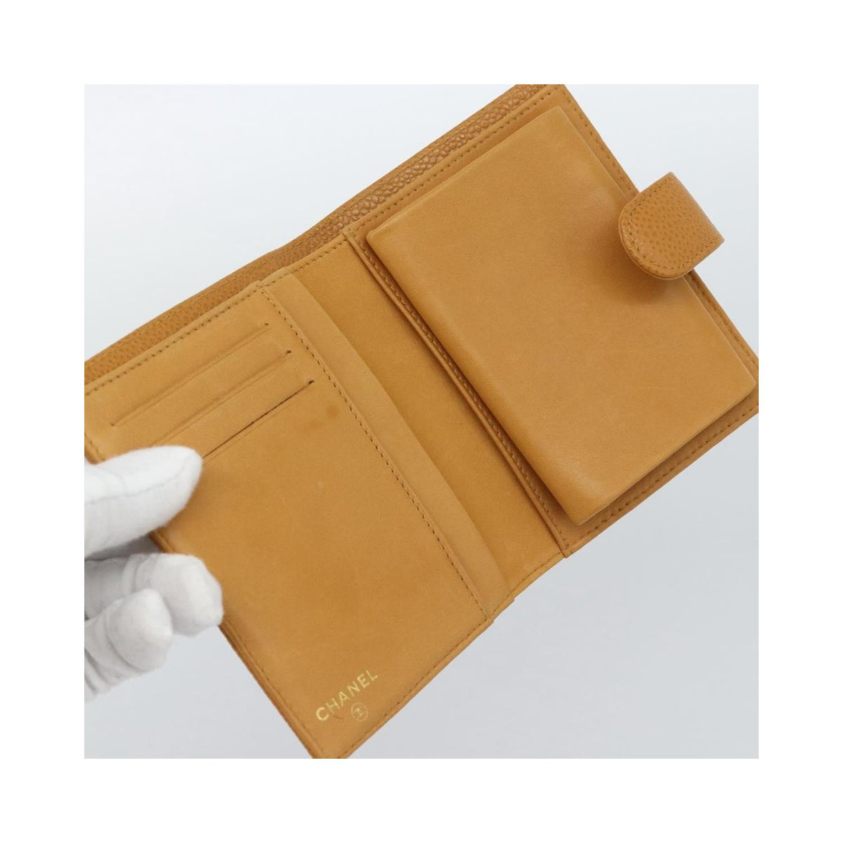 Portefeuille Chanel Timeless Cc French Compact Cuir - Marron