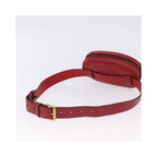 Sac À Main Gucci Gg Marmont Belt Cuir - Rouge