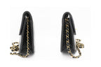 Chanel - Borsa a spalla vintage con patta rotonda, piccola, in pelle - Nero