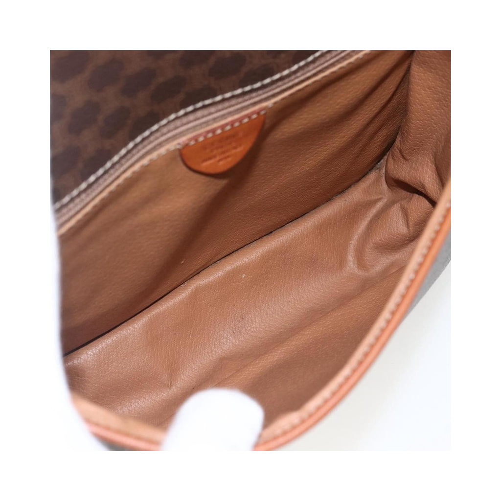 Sac Porté Épaule Celine Macadam Shoulder Bag Pvc - Marron