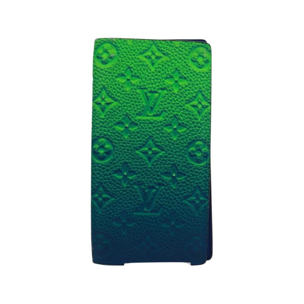 Portefeuille Louis Vuitton Brazza Cuir - Vert