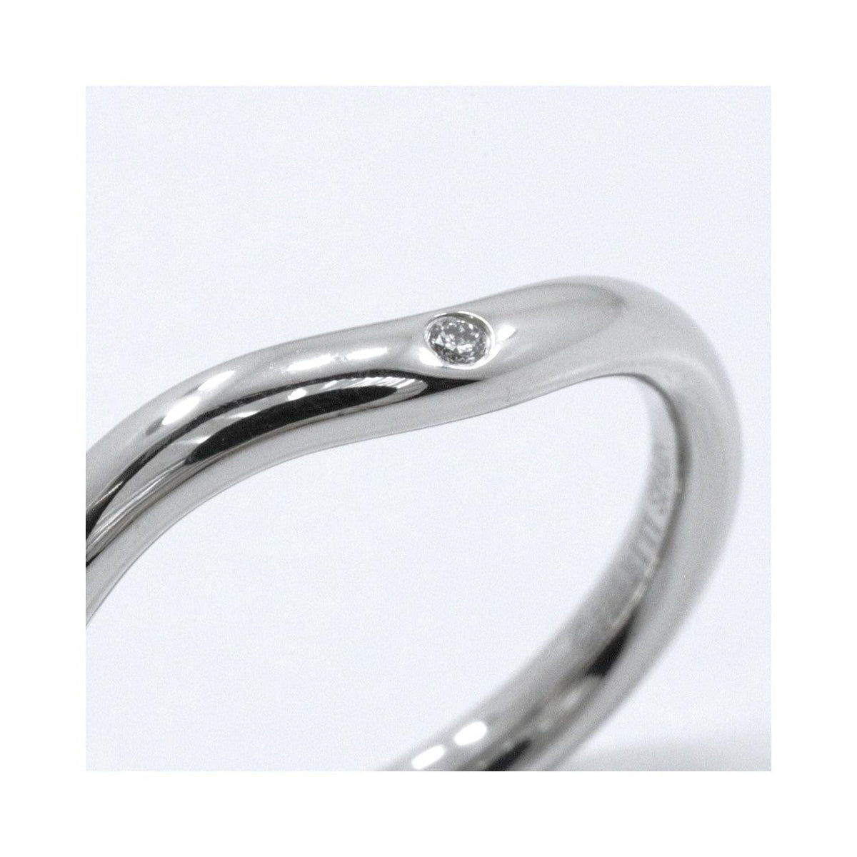 Bague Tiffany & Co. Elsa Peretti Curved Wedding Band Platinum - Argent