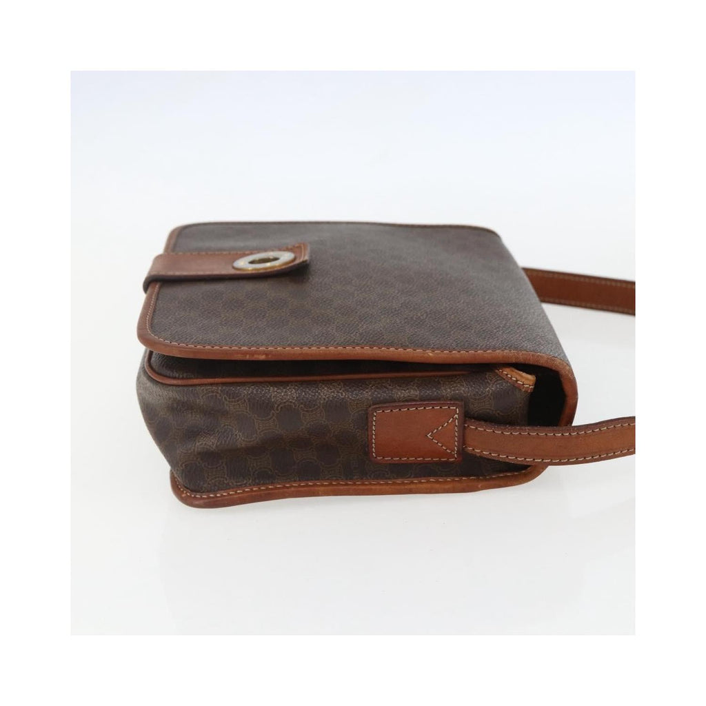 Sac Porté Épaule Celine Macadam Shoulder Bag Pvc - Marron
