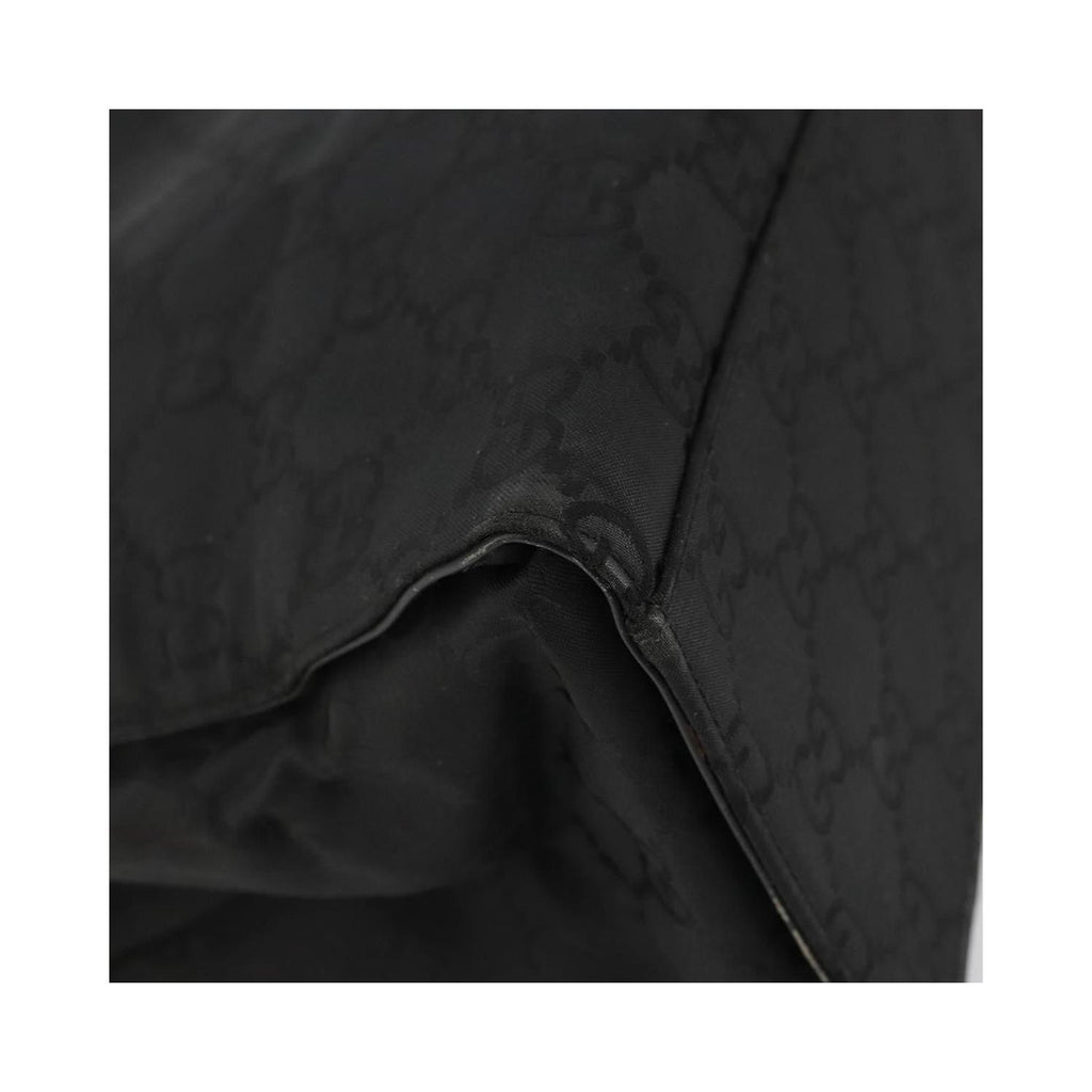 Cabas Gucci Vintage Bamboo Handle Tote Toile - Noir