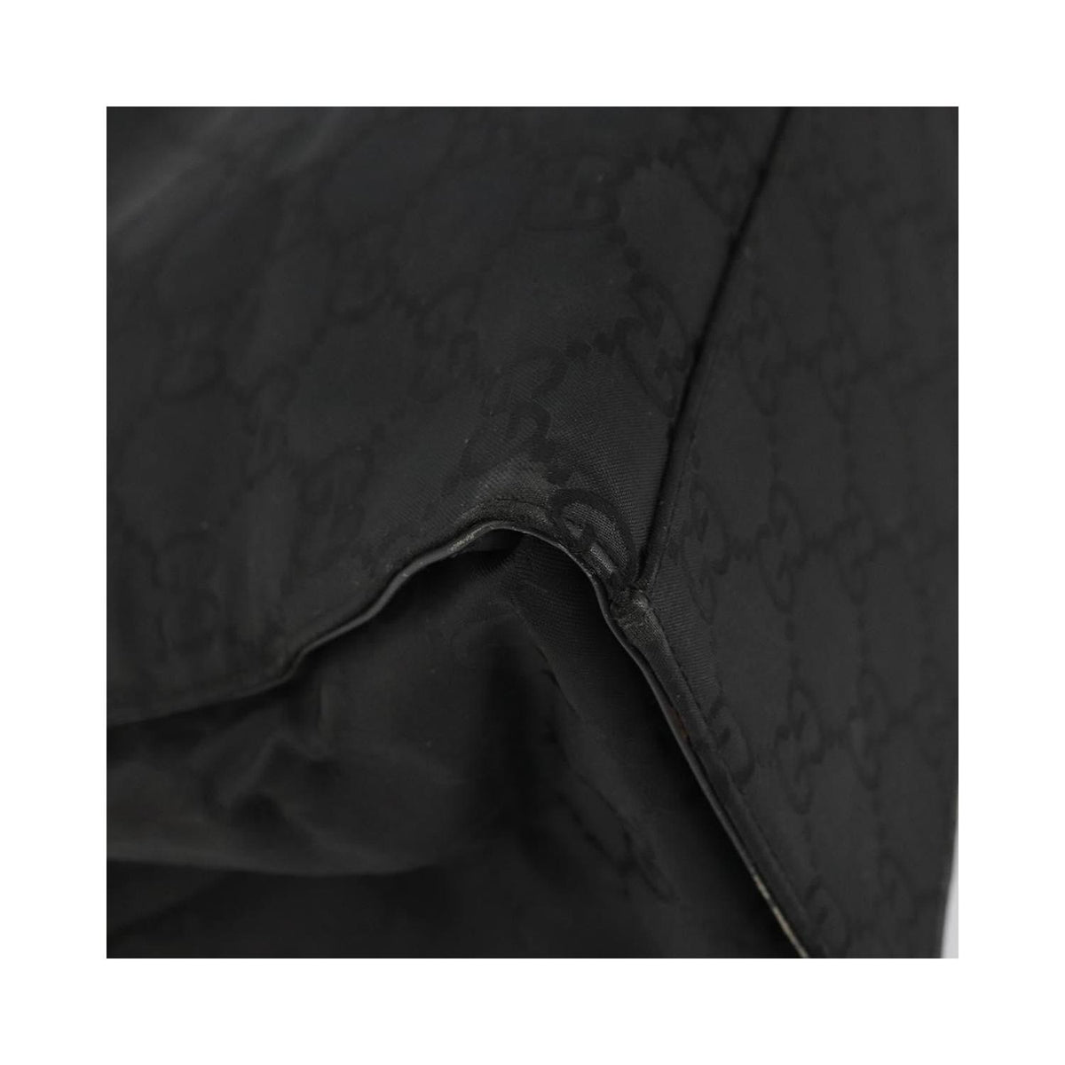 Cabas Gucci Vintage Bamboo Handle Tote Toile - Noir
