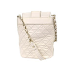 Bolso de hombro Chanel Vintage CC Turnlock Flap de cuero - Blanco