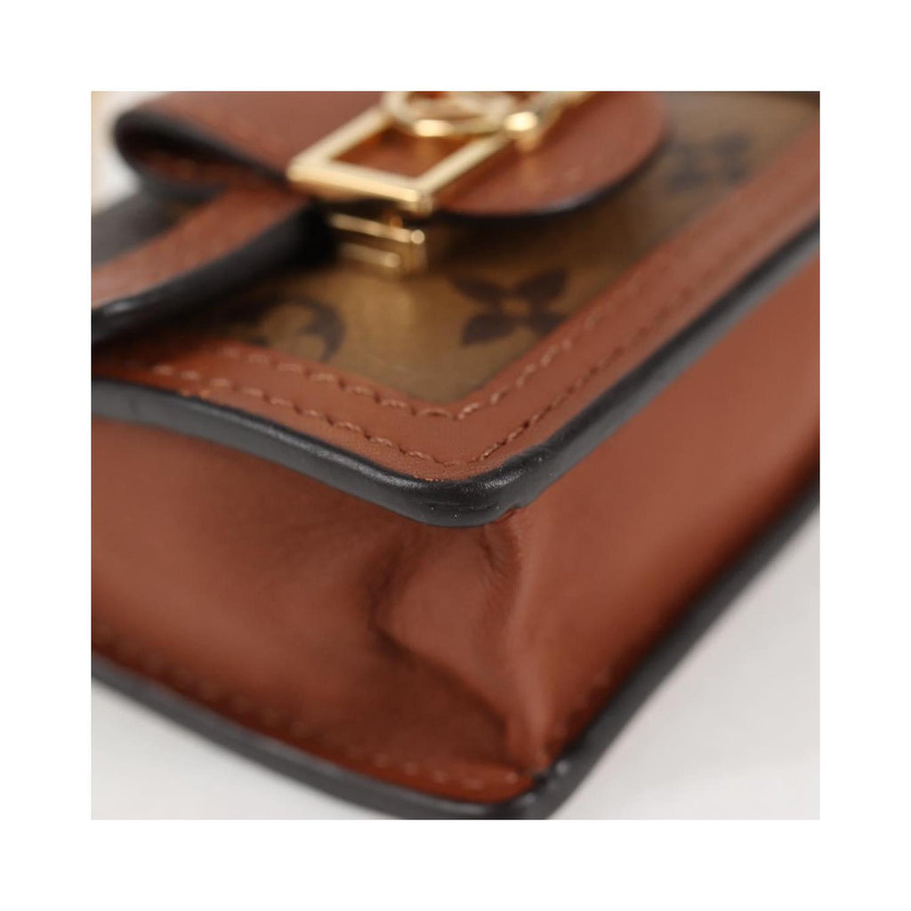 Sac Porté Épaule Louis Vuitton Dauphine Mini Toile - Marron