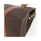 Cabas Celine Vintage Macadam Shopper Tote Toile - Marron