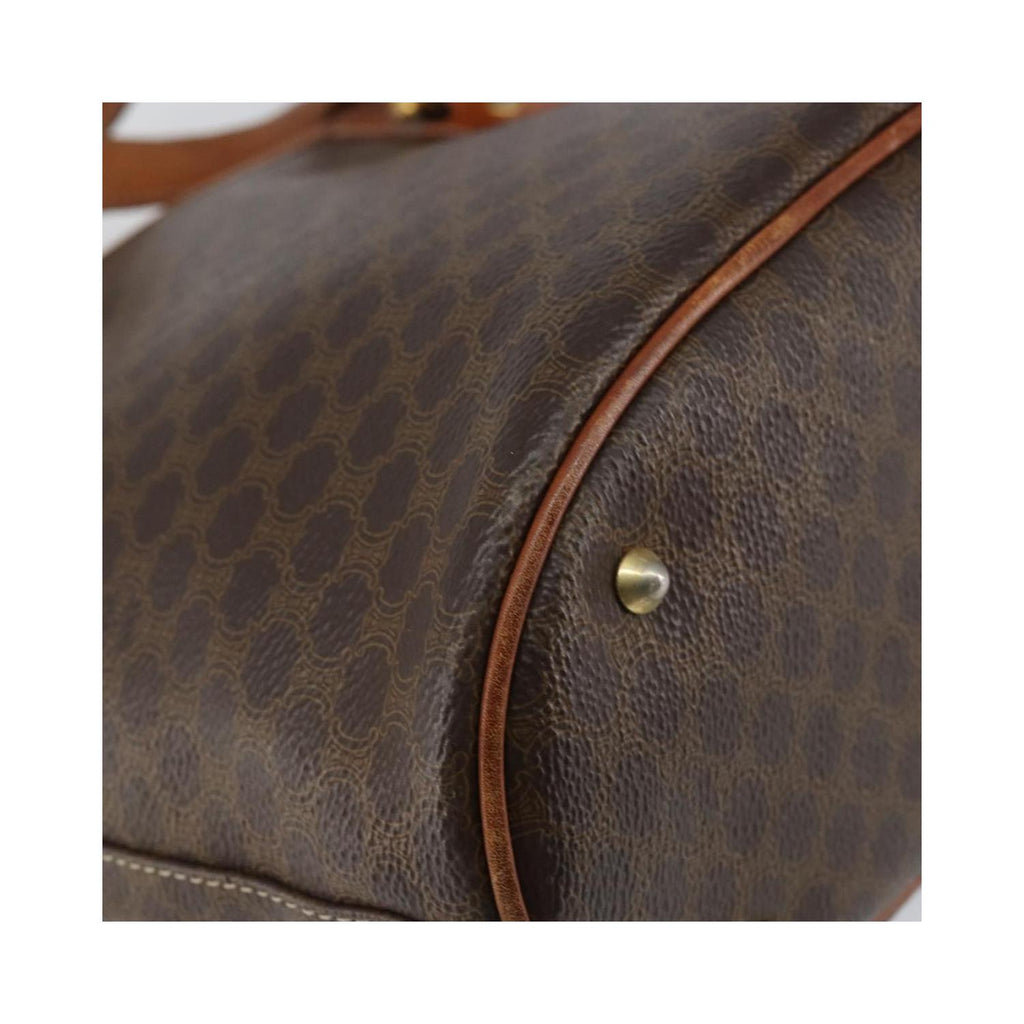 Cabas Celine Vintage Macadam Shopper Tote Toile - Marron