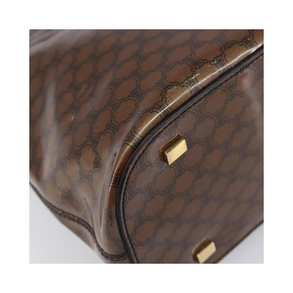 Cabas Celine Vintage Macadam Shopper Tote Toile - Marron