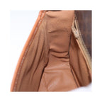 Borsa a spalla Celine Vintage Macadam Circle Logo in tela - Marrone