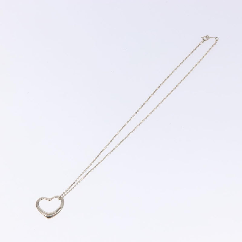 Tiffany & Co. Elsa Peretti Open Heart Pendant Necklace Sterling Silver 16mm