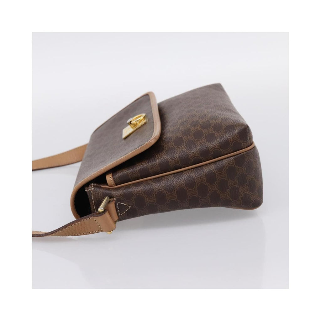 Sac Porté Épaule Celine Macadam Medium Toile - Marron