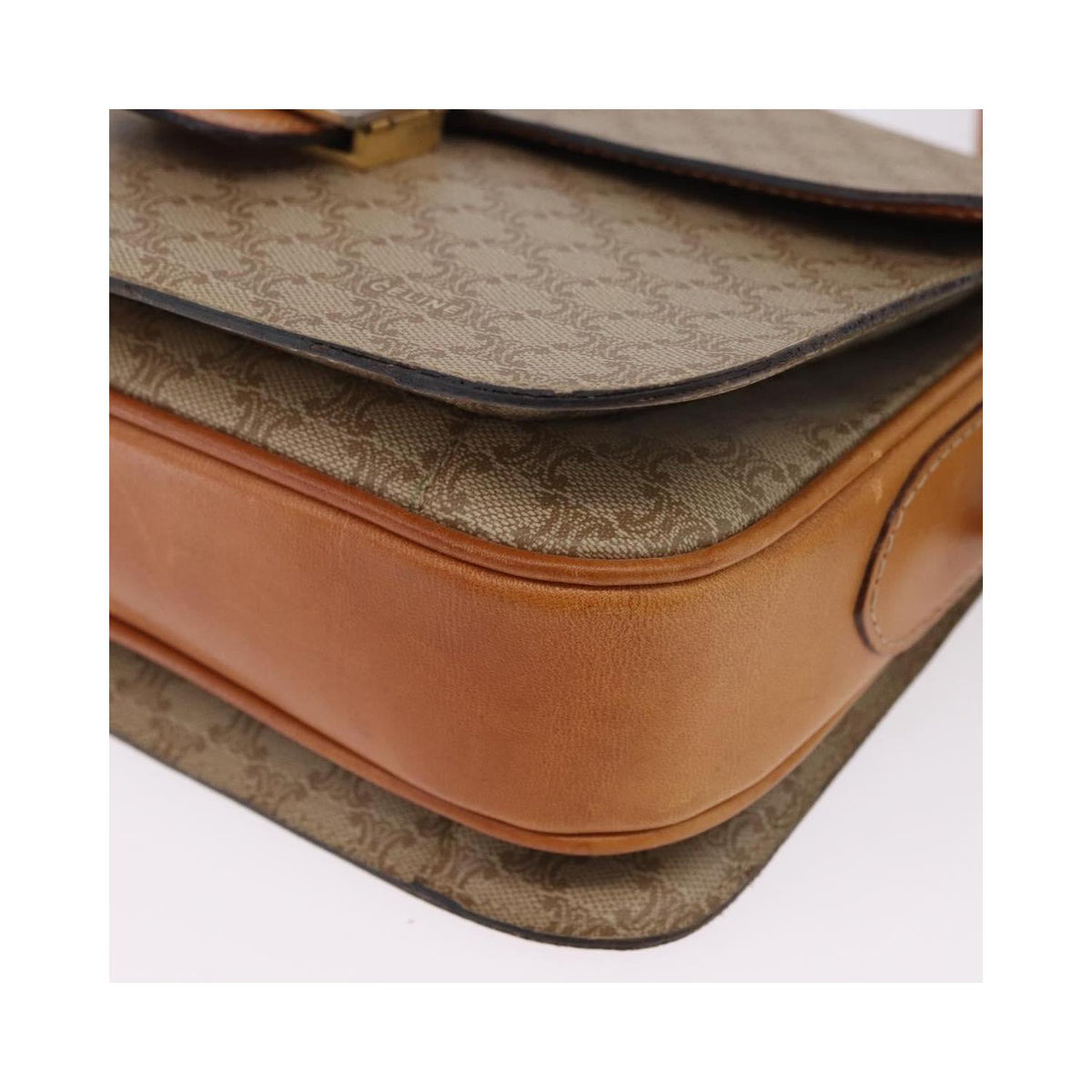 Sac Porté Épaule Celine Macadam Small Toile - Beige
