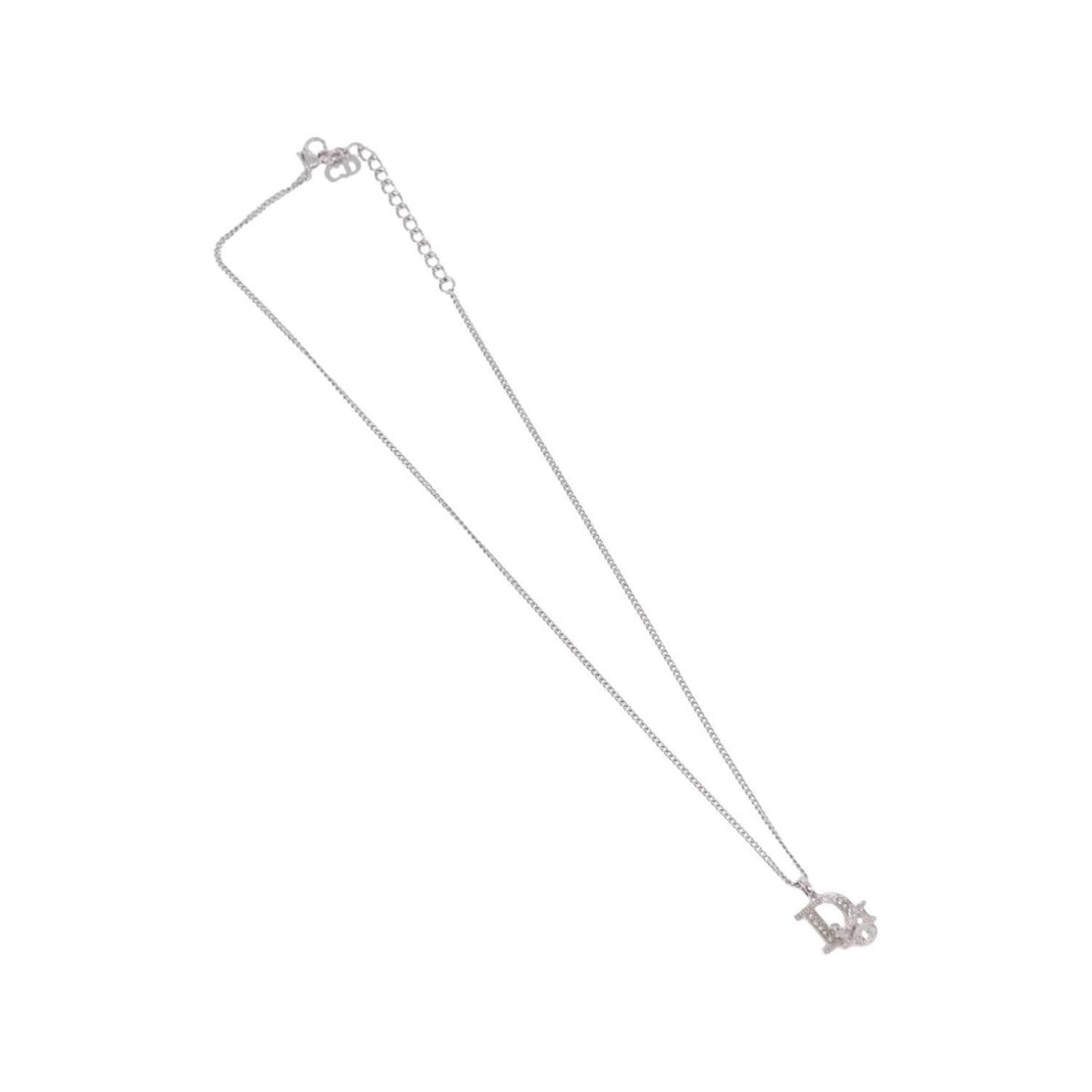 Collier Christian Dior Vintage Dior Logo Metal - Argent