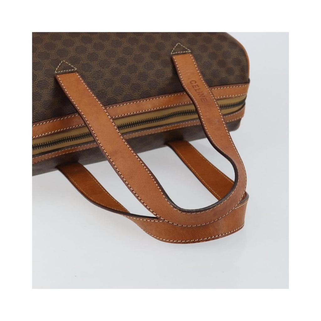 Sac Porté Épaule Celine Macadam Handbag Toile - Marron