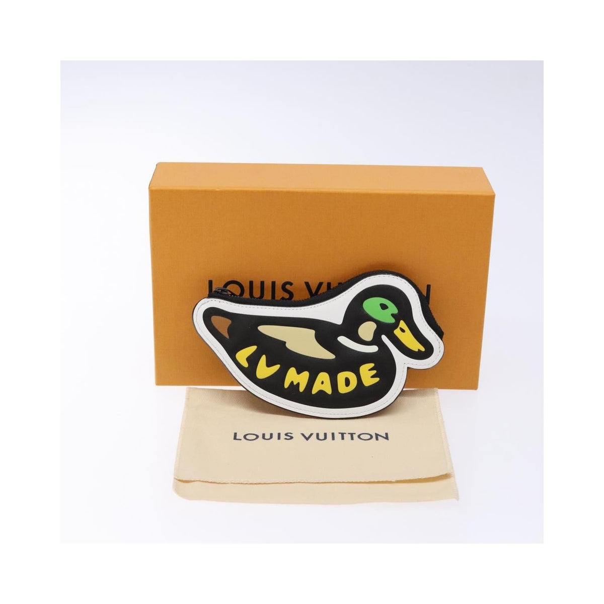 Porte-Cartes Louis Vuitton Nigo Duck Coin Holder Toile - Noir