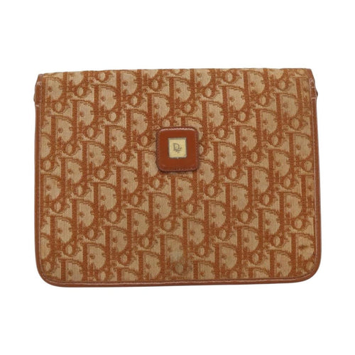 Christian Dior Vintage Trotter Shoulder Bag Canvas medium