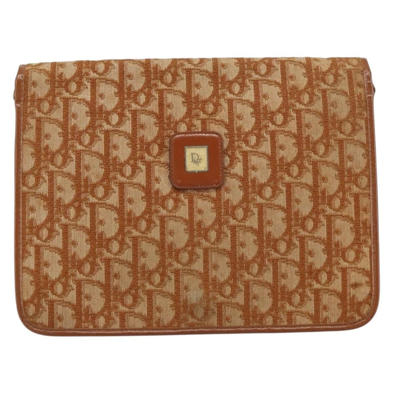 Christian Dior Vintage Trotter Shoulder Bag Canvas medium