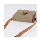 Sac Porté Épaule Celine Macadam Small Toile - Beige