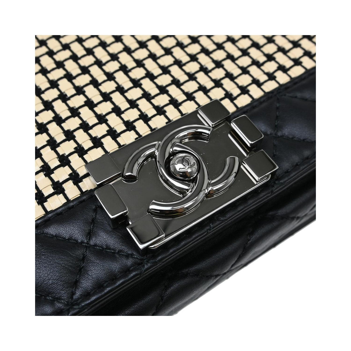 Sac Porté Épaule Chanel Reverso Boy Flap Old Medium Cuir - Noir