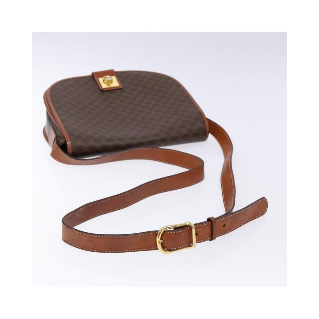 Sac Celine Macadam Shoulder Bag Toile - Marron