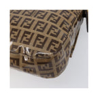 Borsa a spalla Fendi Mamma Baguette media in tela - Beige