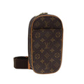 Bolso de mano Louis Vuitton Pochette Gange de lona - marrón
