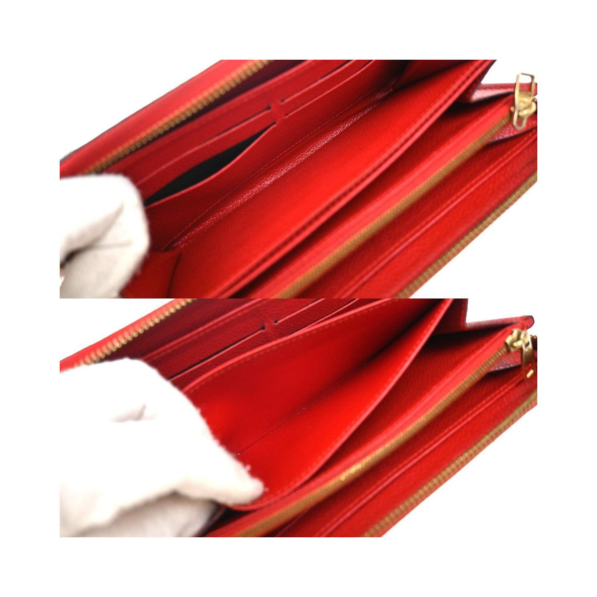 Louis Vuitton Zippy Wallet in Monogram Empreinte Leather - Red