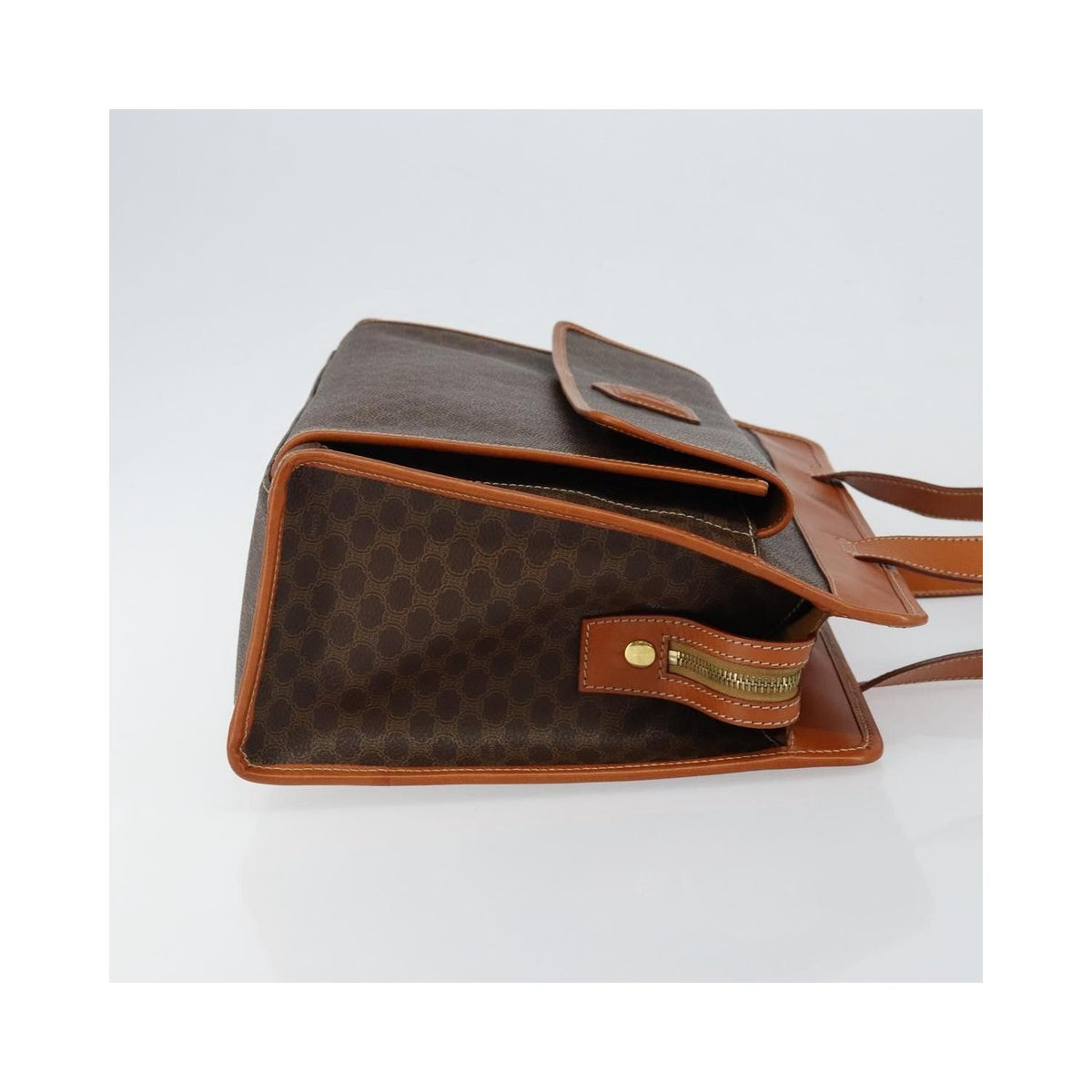 Cabas Celine Vintage Macadam Tote Bag Toile - Marron