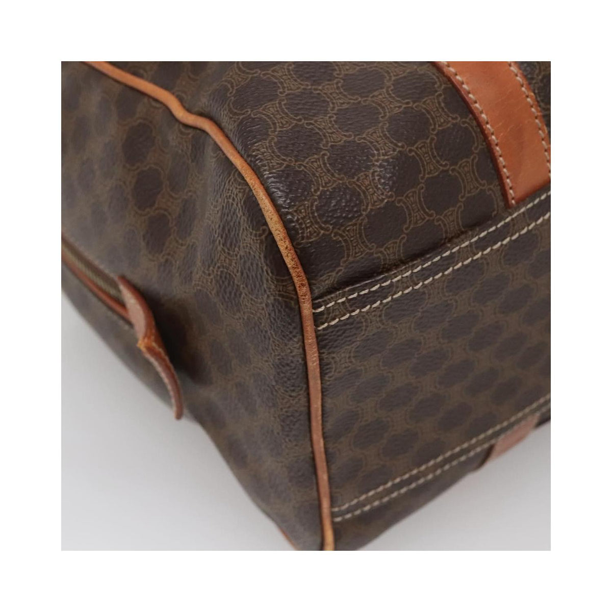 Sac Celine Macadam Handbag Toile - Marron
