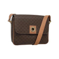 Sac Porté Épaule Celine Vintage Macadam Circle Logo Toile - Marron