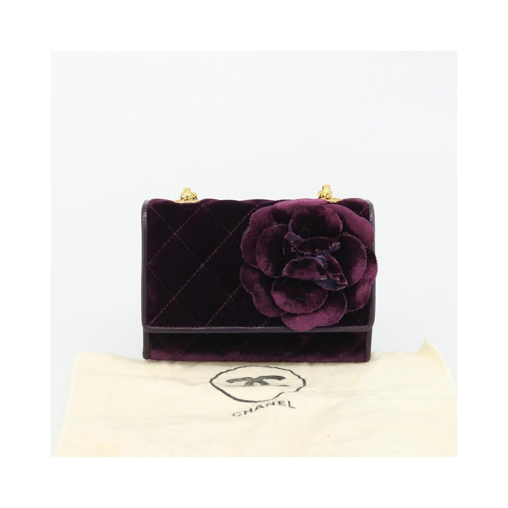 Sac À Main Chanel Wallet On Chain Velvet - Violet