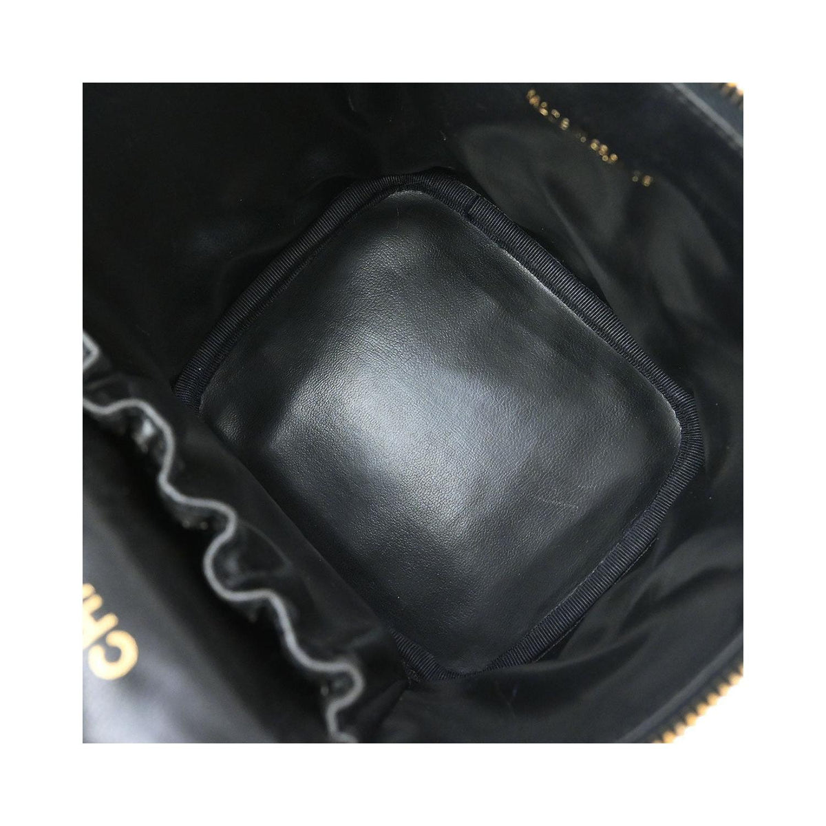 Sac À Main Chanel Vintage Timeless Cosmetic Case Small Cuir - Noir
