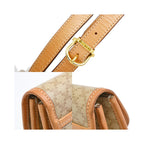 Bolso de hombro Celine Vintage Macadam con logo circular de PVC - Beige