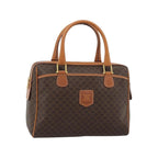 Sac À Main Celine Vintage Macadam Boston Toile - Marron