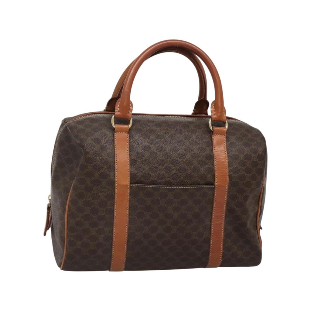Sac Celine Macadam Handbag Toile - Marron