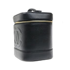 Sac À Main Chanel Vintage Timeless Cosmetic Case Tall Calfskin - Noir