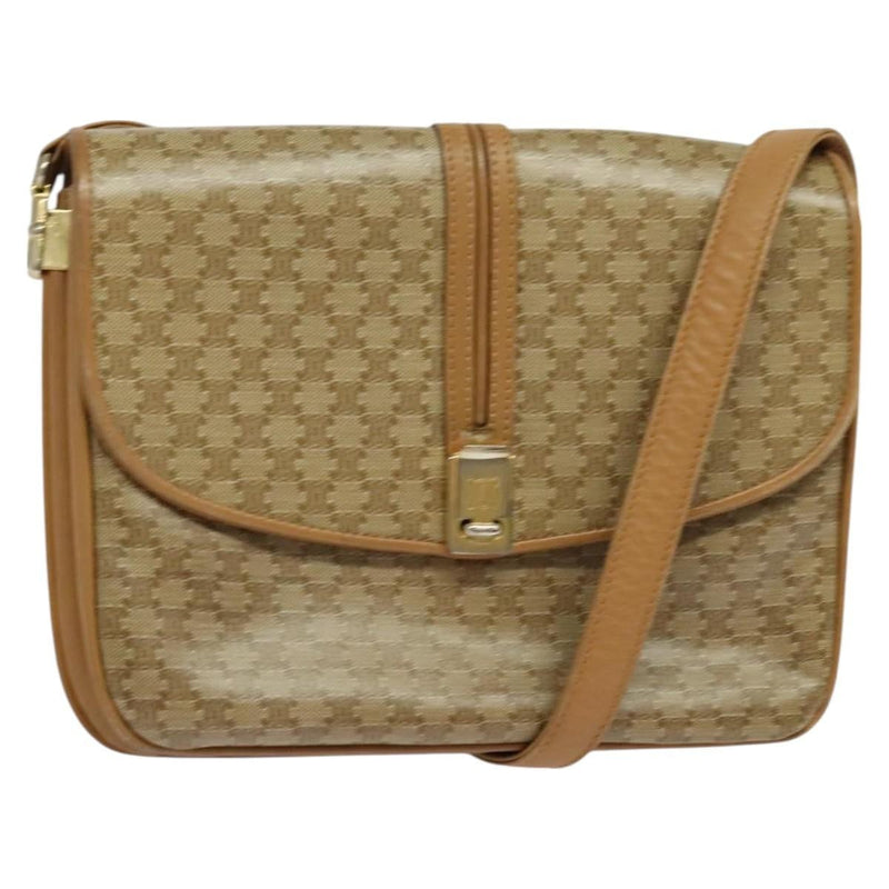 Celine Vintage Macadam Shoulder Bag Canvas and Leather Product Image