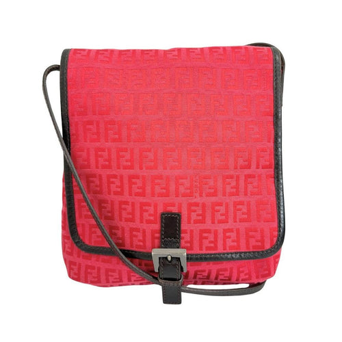 Fendi Flap Crossbody Bag Zucca Canvas Small