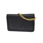 Sac Porté Épaule Chanel Boy Wallet On Chain Cuir - Noir