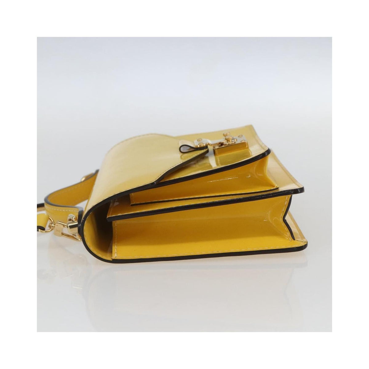 Sac À Main Louis Vuitton Monceau Handbag Bb Cuir Verni - Jaune