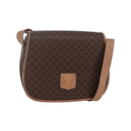 Sac Porté Épaule Celine Macadam Shoulder Bag Toile - Marron