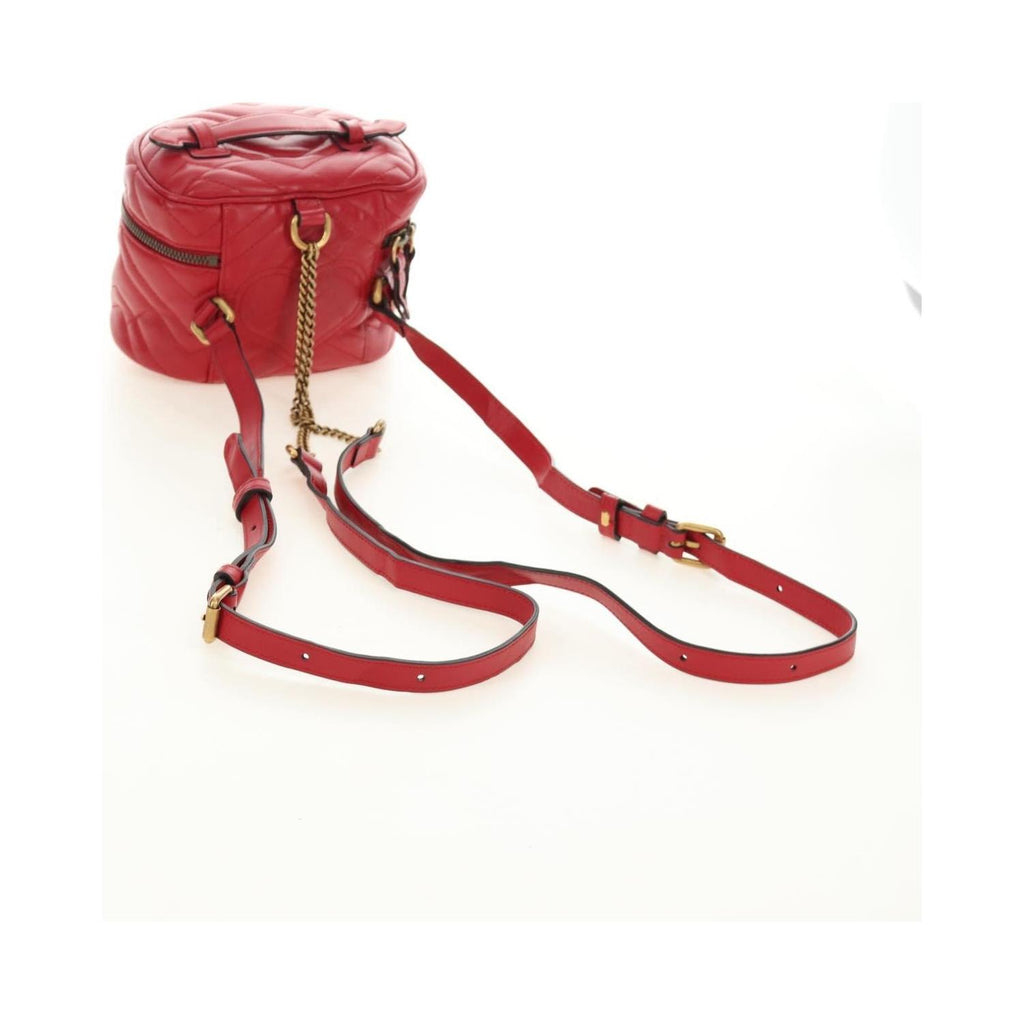 Sac À Dos Gucci Gg Marmont Vanity Mini Cuir - Rouge