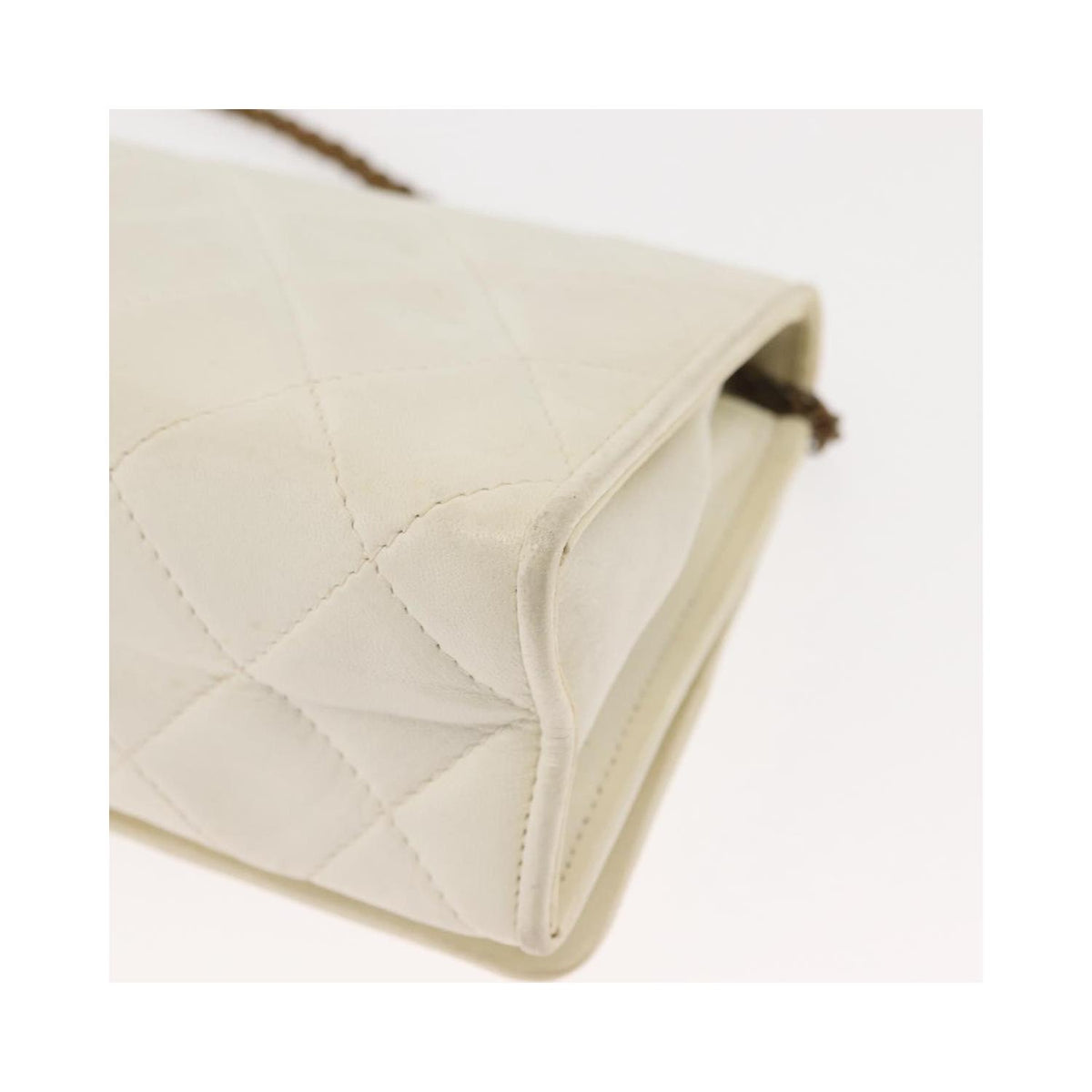 Pochette Chanel Full Flap Wallet On Chain Cuir - Blanc